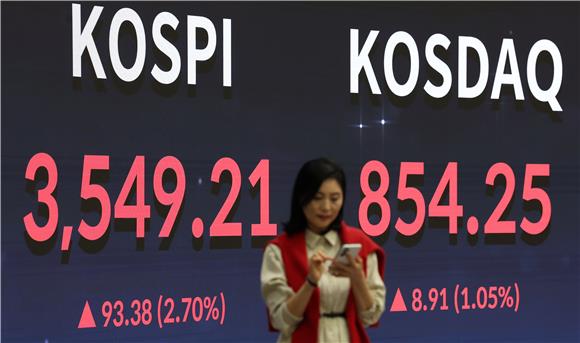 연휴 직전 코스피, 사상 최고치 마감