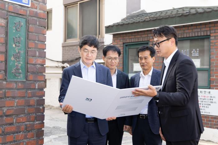 구본삼 자이에스앤디 대표, 용산 강변강서아파트 현장 방문